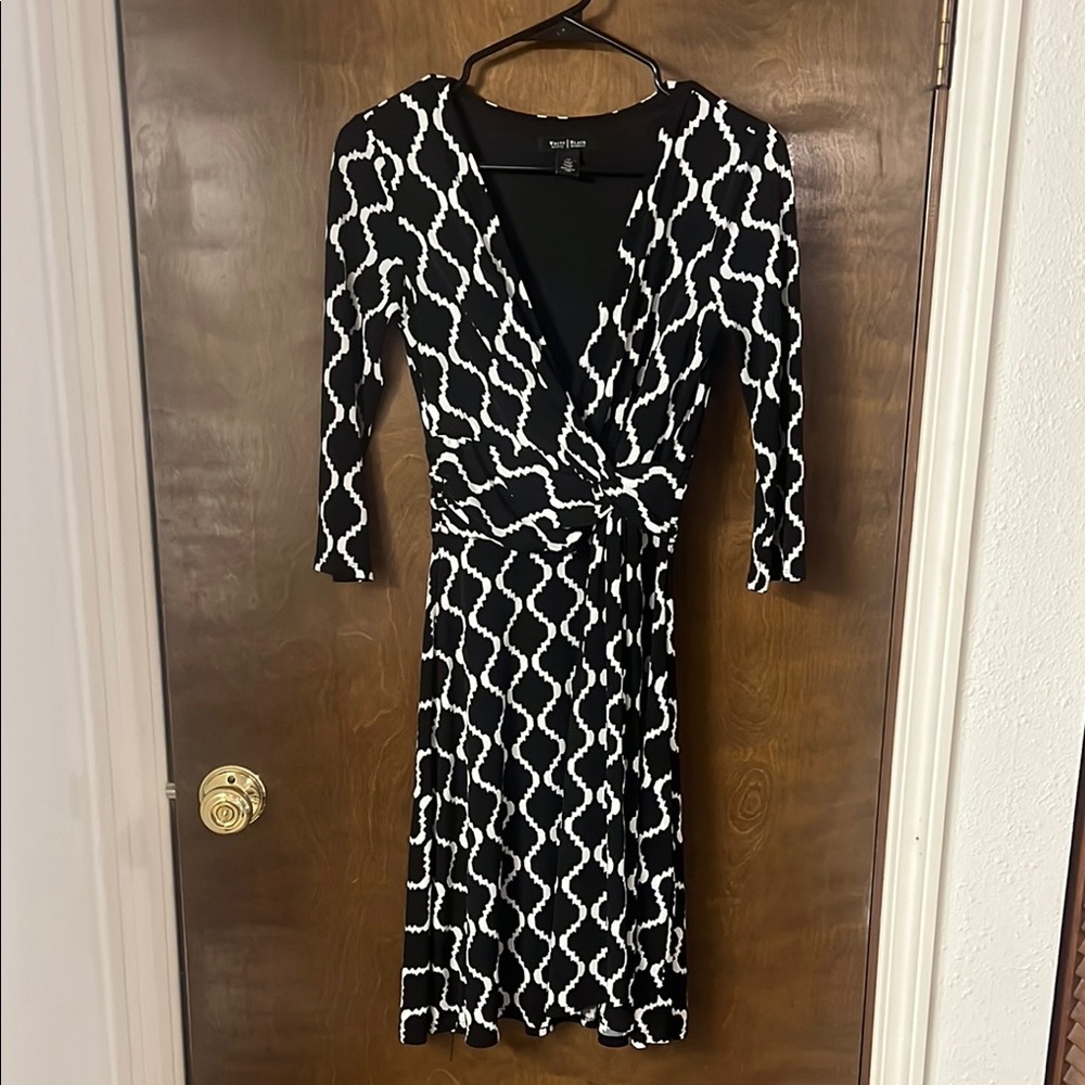 Black and White Patterned Dress